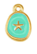 Load image into Gallery viewer, Gold Boho "Summer Vibes" Starfish Enamel Pendant Necklace - 4 colours
