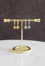 Load image into Gallery viewer, Sun CZ huggie hoop earrings