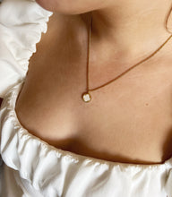 Load image into Gallery viewer, Gold Boho “Summer Vibes” Mother of Pearl Clover Pendant Necklace