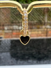 Load image into Gallery viewer, Mini enamel heart Huggie hoop earrings - 10 colours