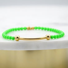 Load image into Gallery viewer, Neon Pearls and 14k Gold Filled Bead and Tube Bracelet