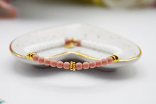 Load image into Gallery viewer, Neon Peach and 4mm White Bracelet