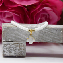 Load image into Gallery viewer, Enamel Clover Charm Beaded Bracelet