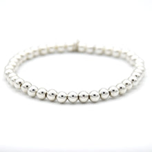 Load image into Gallery viewer, Sterling Silver Simplicity Plain Beaded Bracelet 2.5mm 3mm 4mm 5mm