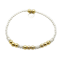 Load image into Gallery viewer, Sterling Silver and Gold Filled Simplicity Bead Bracelet