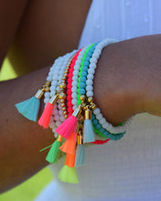 Load image into Gallery viewer, Neon Mini Tassel Bead Bracelet