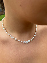 Load image into Gallery viewer, Ana Mai Signature Freshwater Pearl Necklace - Mother of Pearl initials