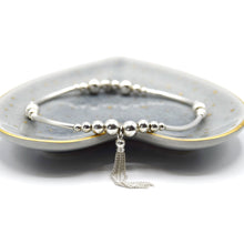 Load image into Gallery viewer, Slim Tassel Bead and Tube Bracelet