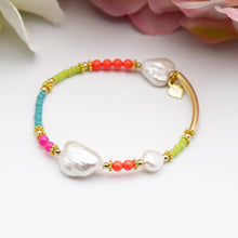 Load image into Gallery viewer, Large Baroque Freshwater Pearl Summer Bracelet