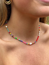 Load image into Gallery viewer, Colourful Boho Freshwater Pearl Beaded 16”/18” Necklace