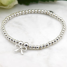 Load image into Gallery viewer, Bow Charm Beaded Bracelet