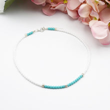 Load image into Gallery viewer, Neon Mint and White Choker Necklace