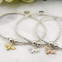Load image into Gallery viewer, Bee Charm Beaded Bracelet