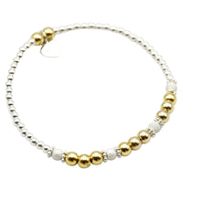 Load image into Gallery viewer, Sterling Silver and Gold Filled Simplicity Bead Bracelet