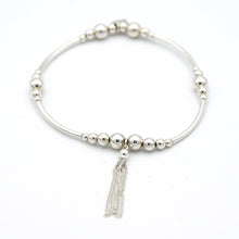 Load image into Gallery viewer, Slim Tassel Bead and Tube Bracelet