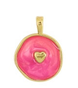 Load image into Gallery viewer, Gold Boho “Summer Vibes” Pink Heart Pendant Necklace - 2 colours