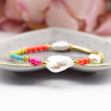 Load image into Gallery viewer, Large Baroque Freshwater Pearl Summer Bracelet