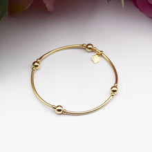 Load image into Gallery viewer, Gold Filled Simplicity Tube and Ball Stacking Bracelet