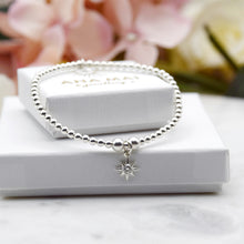 Load image into Gallery viewer, Sparkly CZ North Star Beaded Bracelet