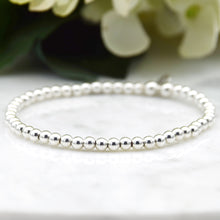 Load image into Gallery viewer, Sterling Silver Simplicity Plain Beaded Bracelet 2.5mm 3mm 4mm 5mm