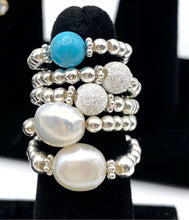 Load image into Gallery viewer, Freshwater Pearl Beaded Stretch Ring