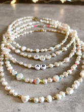 Load image into Gallery viewer, Ana Mai Signature Freshwater Pearl Necklace - Mother of Pearl initials