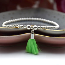 Load image into Gallery viewer, Neon Mini Tassel Bead Bracelet