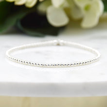 Load image into Gallery viewer, Sterling Silver Simplicity Plain Beaded Bracelet 2.5mm 3mm 4mm 5mm