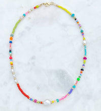 Load image into Gallery viewer, Colourful Boho Freshwater Pearl Beaded 16”/18” Necklace