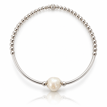 Load image into Gallery viewer, Freshwater Pearl Sterling Silver Bead Bracelet
