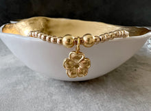 Load image into Gallery viewer, Gold Filled Flower Charm Ball Bracelet
