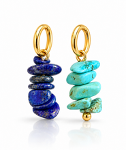 Load image into Gallery viewer, 5 stone beaded chip gemstone charms - 2 colours
