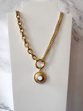Load image into Gallery viewer, Crystal Charm Stainless Steel double row necklace
