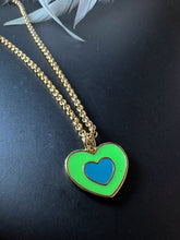 Load image into Gallery viewer, Gold Boho Heart Enamel Pendant Necklace
