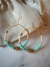 Load image into Gallery viewer, Miyuki Beaded Stainless Steel 30mm Hoop Earrings
