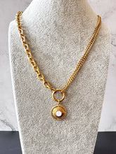 Load image into Gallery viewer, Crystal Charm Stainless Steel double row necklace
