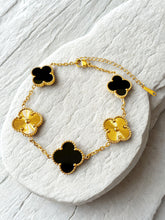 Load image into Gallery viewer, Four leaf clover stainless steel bracelet - 15 colours
