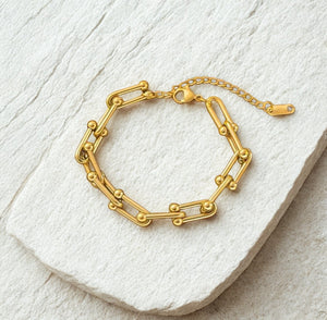 U shape chunky link Stainless Steel bracelet