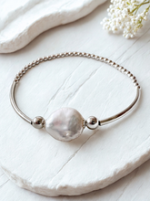 Load image into Gallery viewer, Large Baroque Freshwater Pearl Bead and Tube Bracelet
