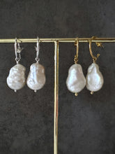 Load image into Gallery viewer, Baroque Freshwater Pearl Hoop earrings
