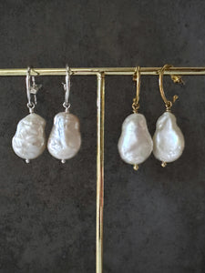 Baroque Freshwater Pearl Hoop earrings