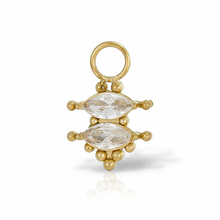 Load image into Gallery viewer, Pretty double crystal mini charm
