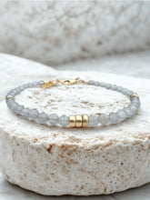 Load image into Gallery viewer, Gemstone and 14k Gold Filled Dainty Bracelet
