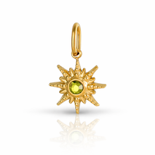 Load image into Gallery viewer, Gold Crystal sunburst star charms - 3 colours
