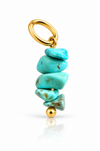 Load image into Gallery viewer, 5 stone beaded chip gemstone charms - 2 colours
