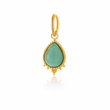 Load image into Gallery viewer, Gemstone Teardrop beaded charm
