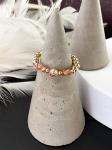 Cubic Zirconia Beaded Stretch Ring