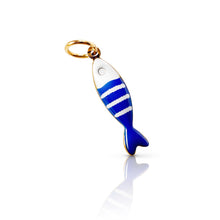 Load image into Gallery viewer, Mini colourful stripy fish charm - 14 colours
