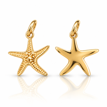 Load image into Gallery viewer, Midi Gold Starfish pendant charms - 3 styles
