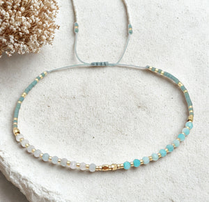 Gemstone and Miyuki friendship bracelets - various